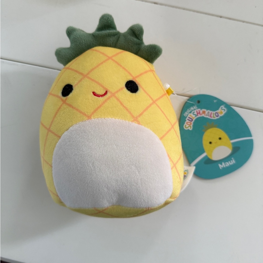 Squishmallows Maui Pineapple Plush Toy - Yellow and Green